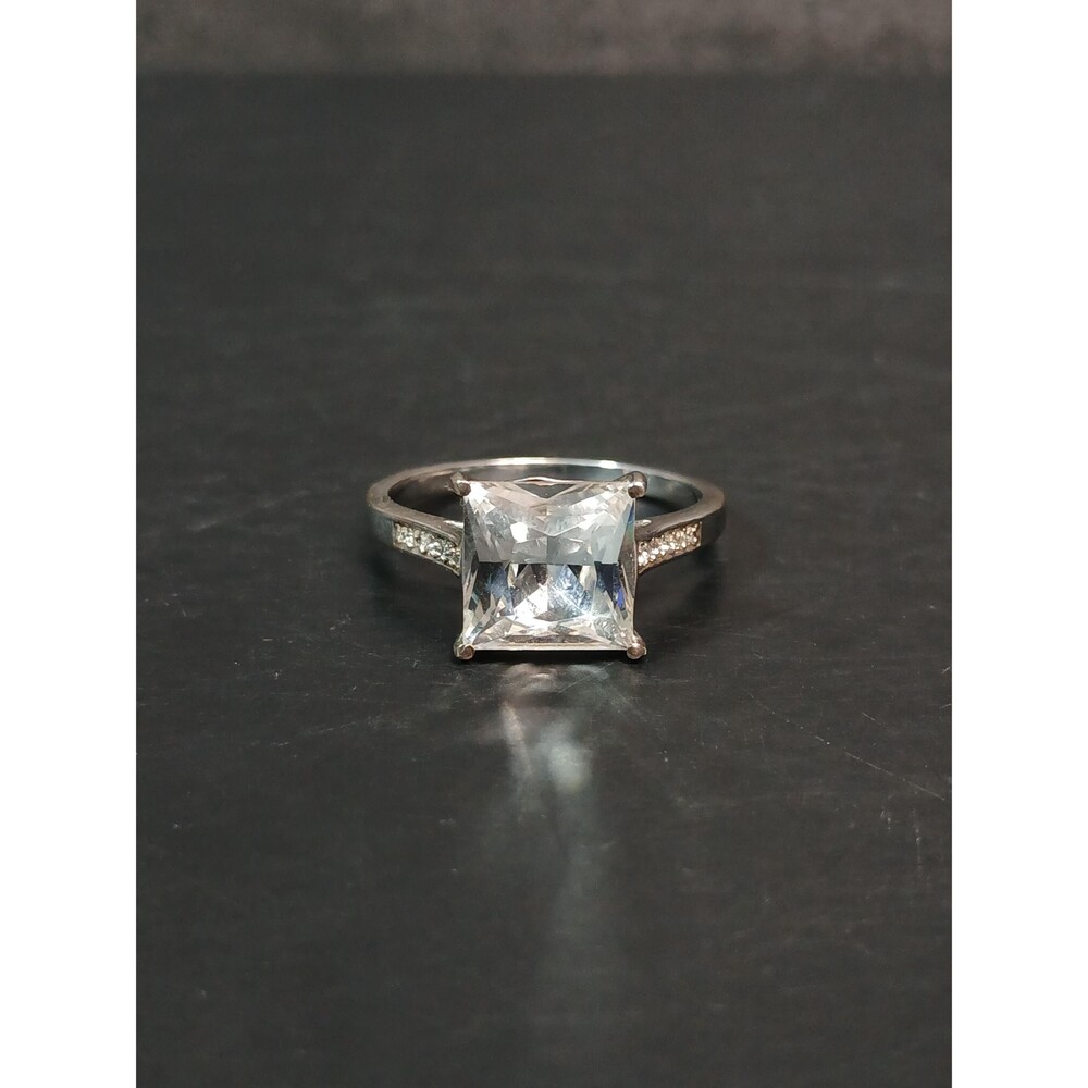 Sterling Silver 925 Princess Cut CZ Ring Djoy Size 11 Solitaire 925 3.7g